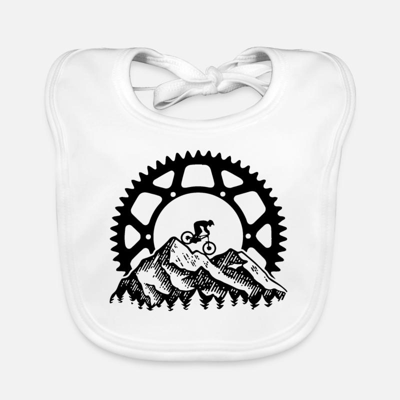VTT VTT vététiste - Bavoir bio Bébé - blanc