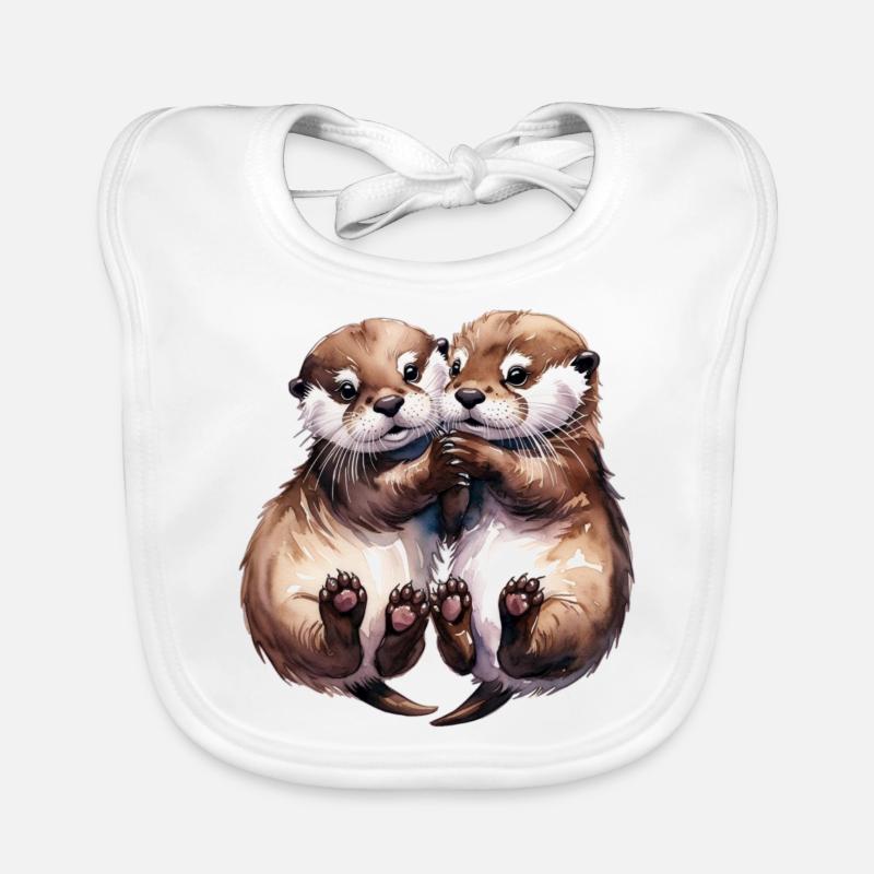 Cuddling Otters Organic Baby Bibs