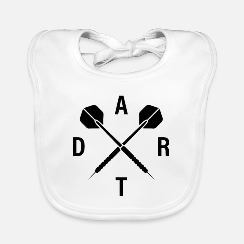 Dart Darts - Baby Bio-Lätzchen - Weiß