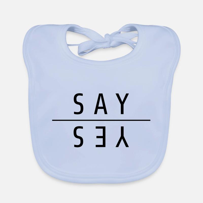 S’il vous plaît Dites Lettrage Blanc Cadeau Bavoir bio Bébé