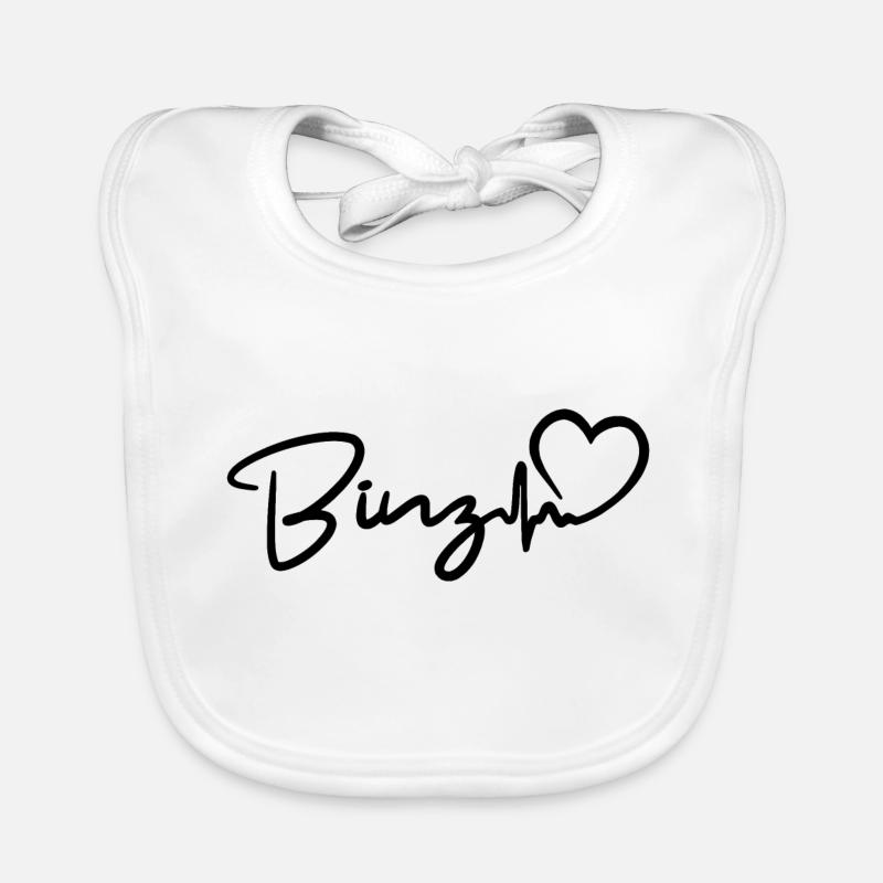 Binz Herzschlag Ostsee Seebad Binz Baby Bio-Lätzchen