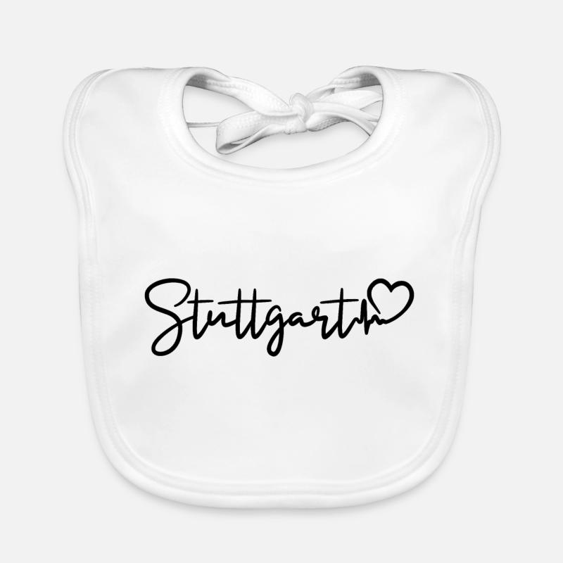 Stuttgart Herzschlag Baby Bio-Lätzchen