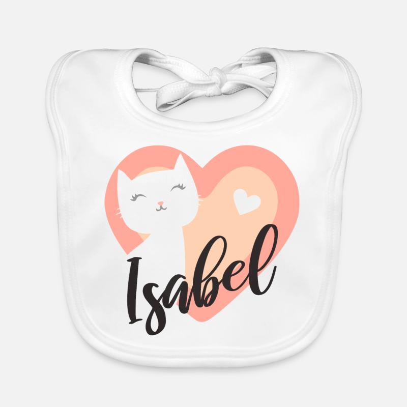 Isabel Nom Prénom Chaton Bavoir bio Bébé