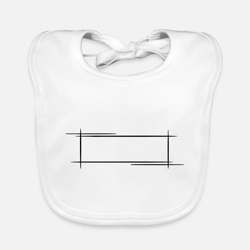 Decorative frame. Banner / Name Badge Template. Organic Baby Bibs