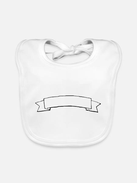 Bannière décorative, Titre/En-tête du cadre de texte - Bavoir bio Bébé - blanc - Devant
