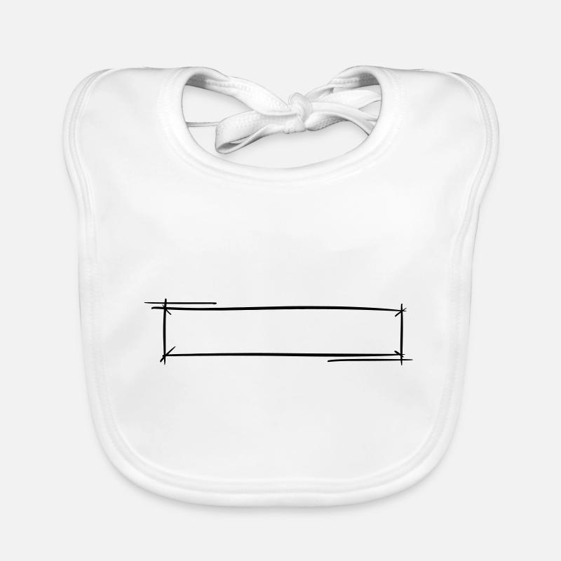 Cadre décoratif. Modèle de bannière / badge nominatif. Bavoir bio Bébé