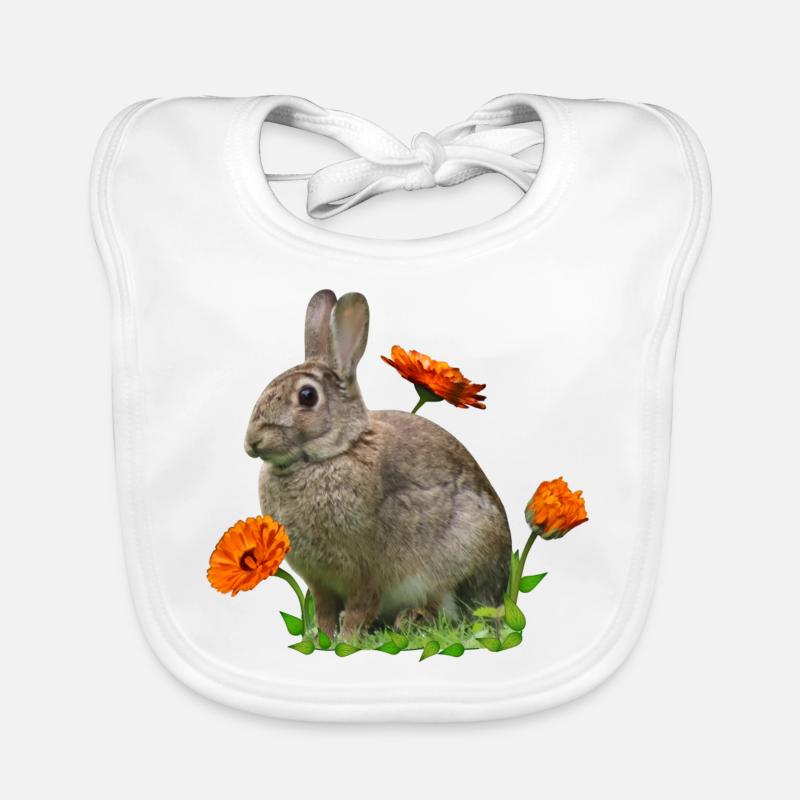 Rabbit Easter Calendula Organic Baby Bibs