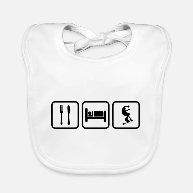 Freestyle scooter life cycle: eat naps Organic Baby Bibs