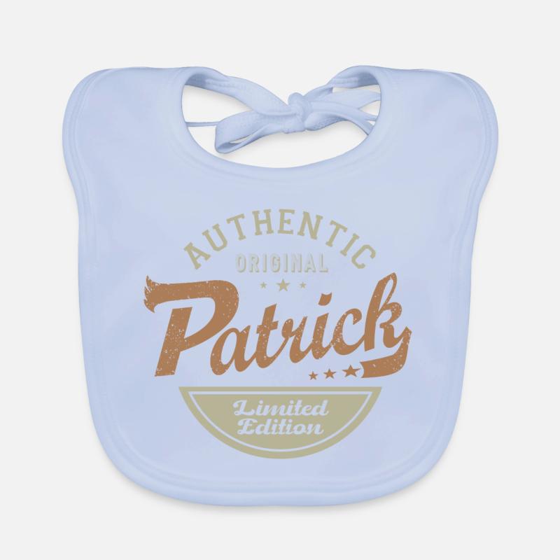 Patrick Name Gift Personalized T-Shirt Organic Baby Bibs
