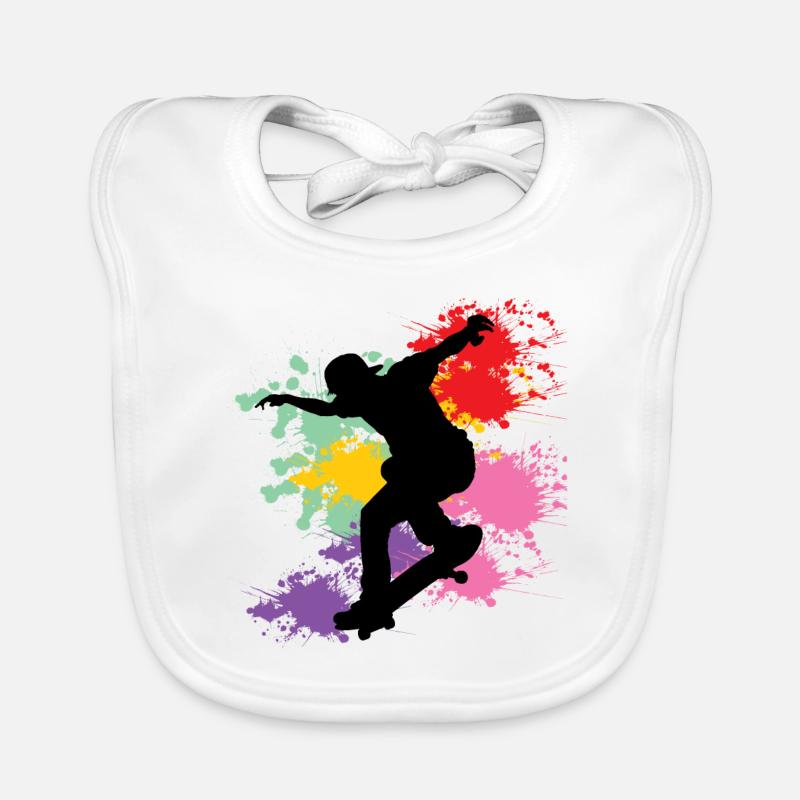 Skateboard Hagesmække af økologisk bomuld