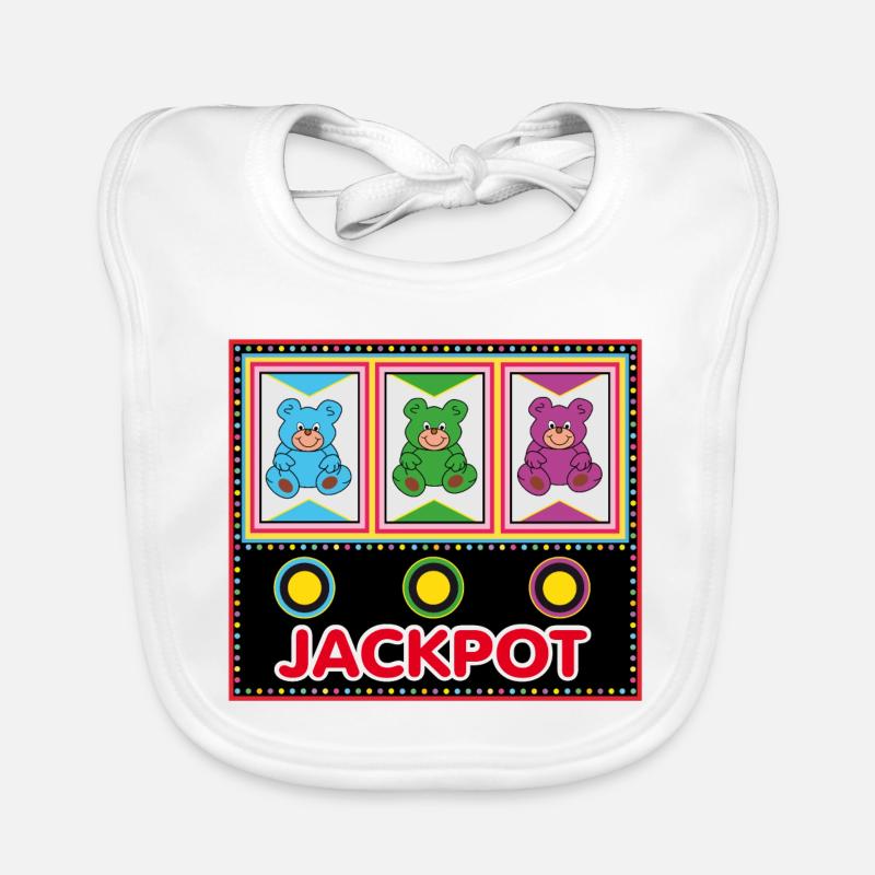 Jackpot mit Teddybären Baby Bio-Lätzchen