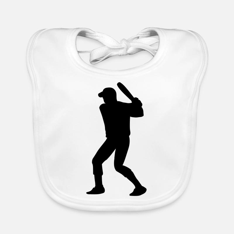 Baseball Player Organic Baby Bibs