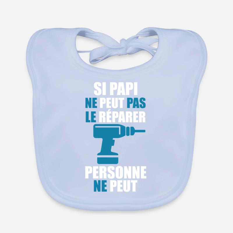 "Papi bricole" Bavoir bio Bébé