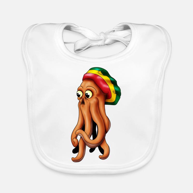 rasta krake Baby Bio-Lätzchen