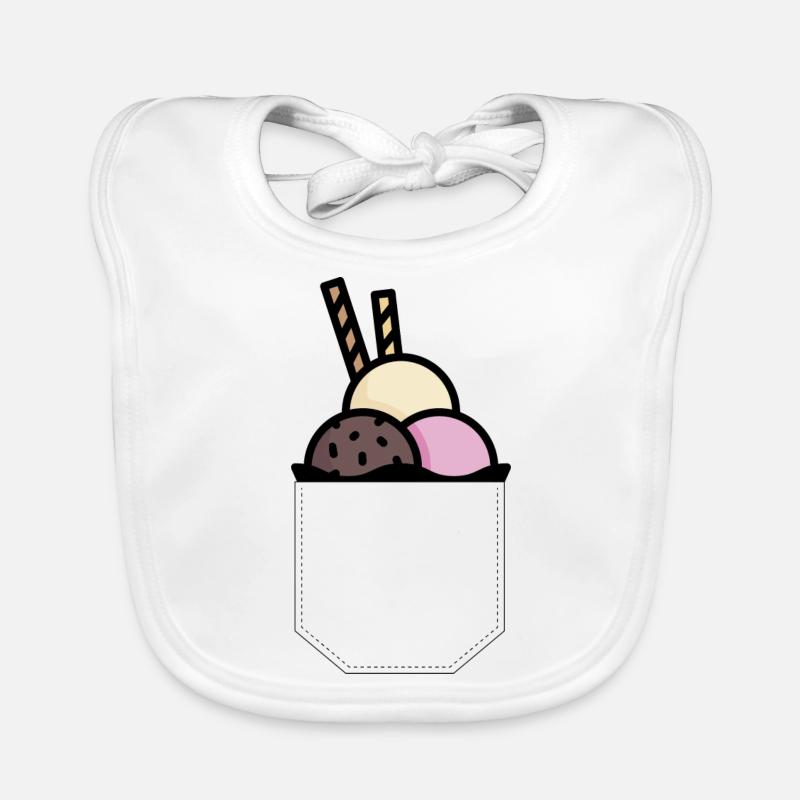 Idée cadeau coupe de poitrine de glace Bavoir bio Bébé