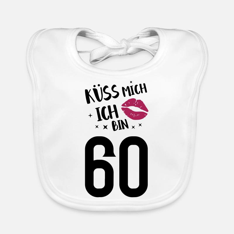 Küss mich ich bin 60 Baby Bio-Lätzchen