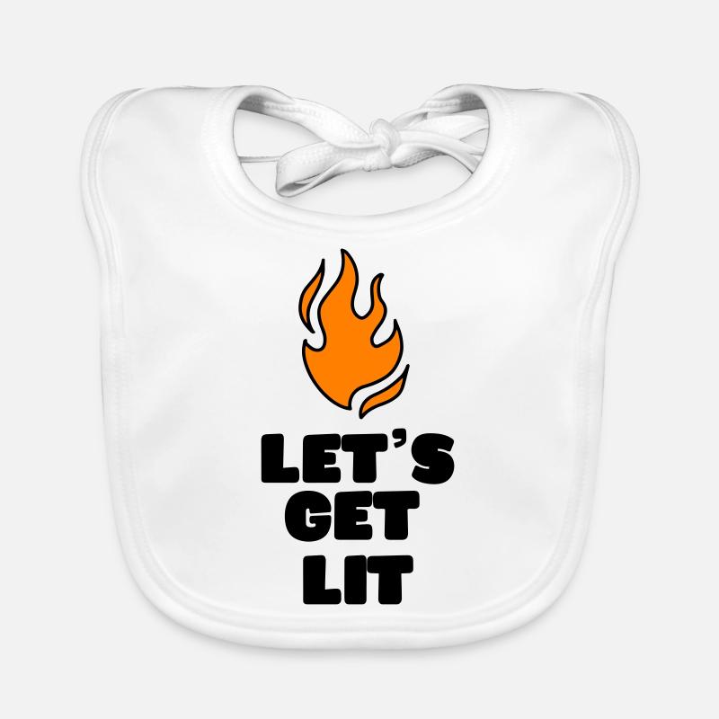 LIGHTER FIRE FIRE CAMPFIRE CAMPGROUND CAMP MOTIFS Organic Baby Bibs