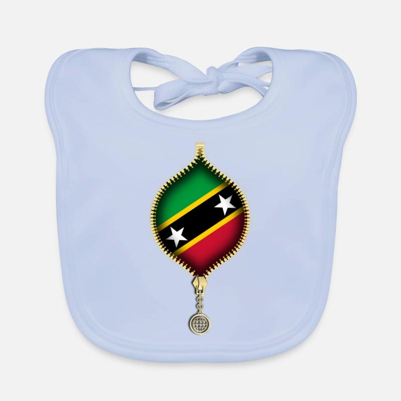 ST. KITTS-ET-NEVIS | DRAPEAU | SYNTHÉTIQUES URBAINS Bavoir bio Bébé