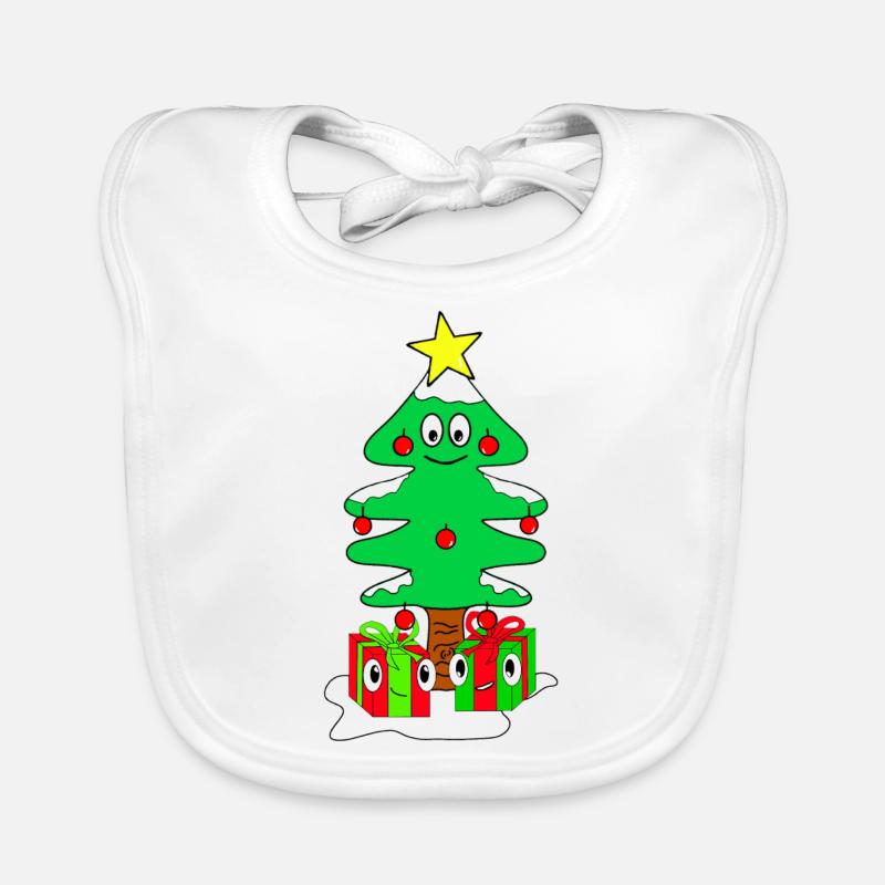 Noël - Noël - Bavoir bio Bébé - blanc