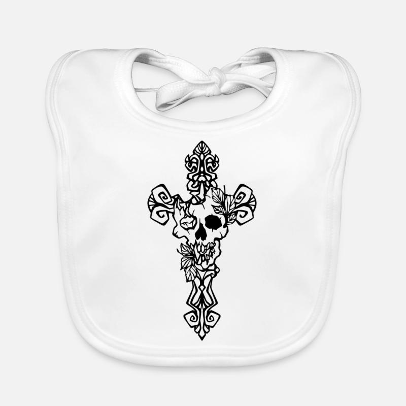 Gothic cross Organic Baby Bibs
