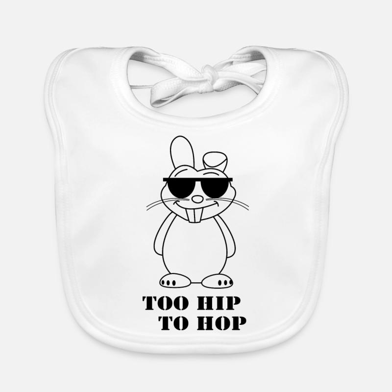 Cooler Hase Baby Bio-Lätzchen