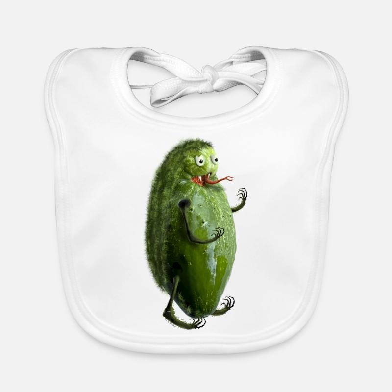 Le monstre du concombre Bavoir bio Bébé