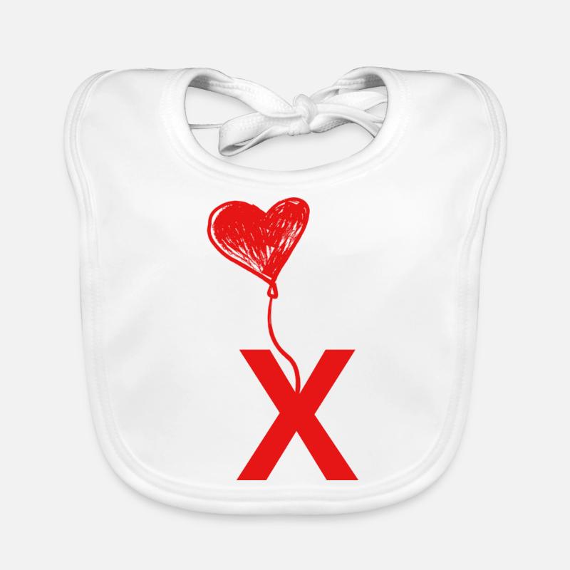Letter x core Organic Baby Bibs