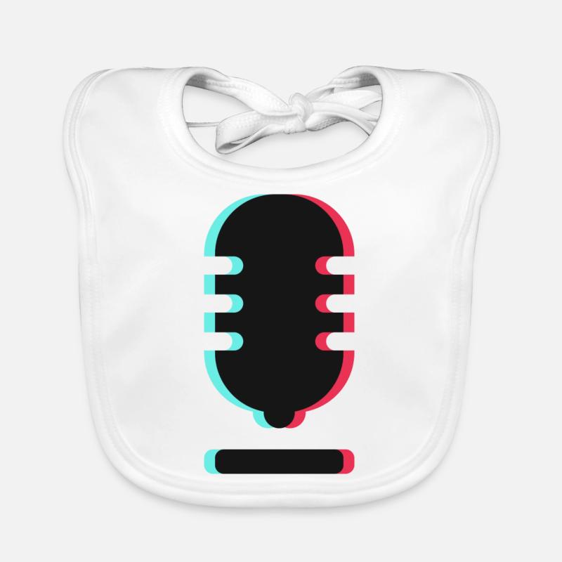 Microphone Logo Organic Baby Bibs