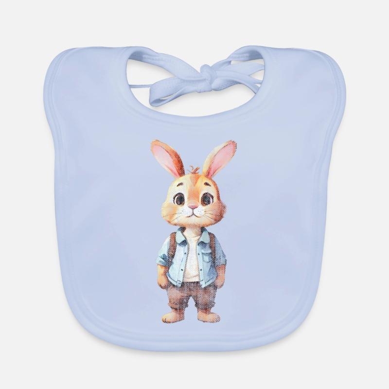 Lapin mignon Lapin de Pâques Bavoir bio Bébé