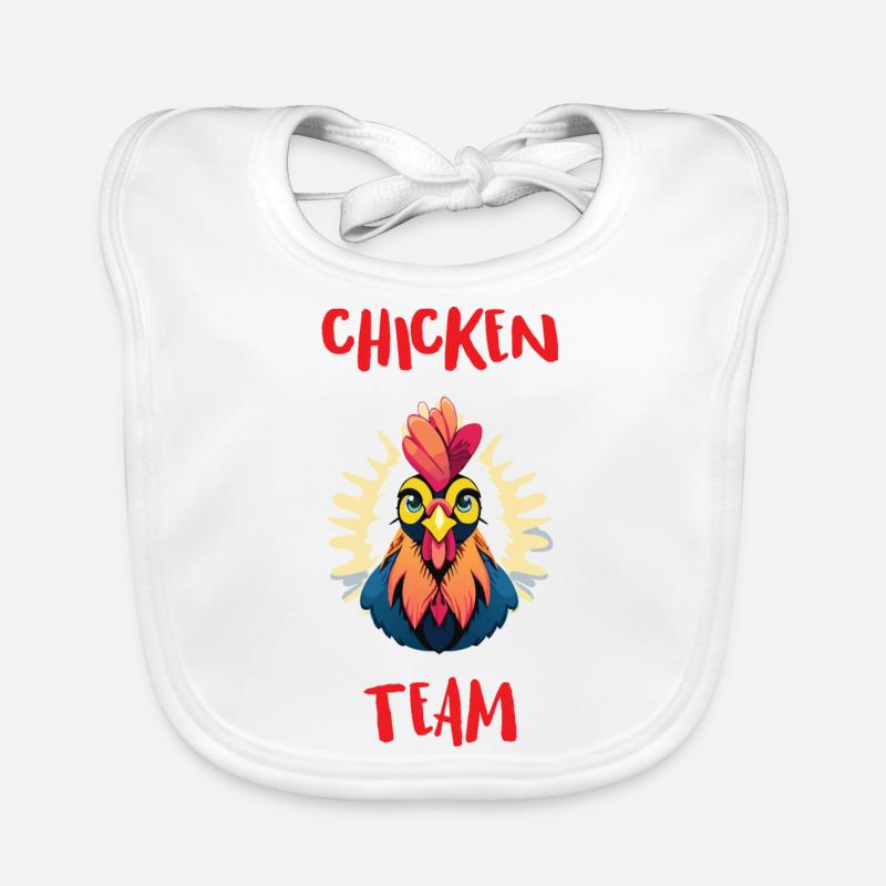 Chicken Team - Equipe des poules Bavoir bio Bébé