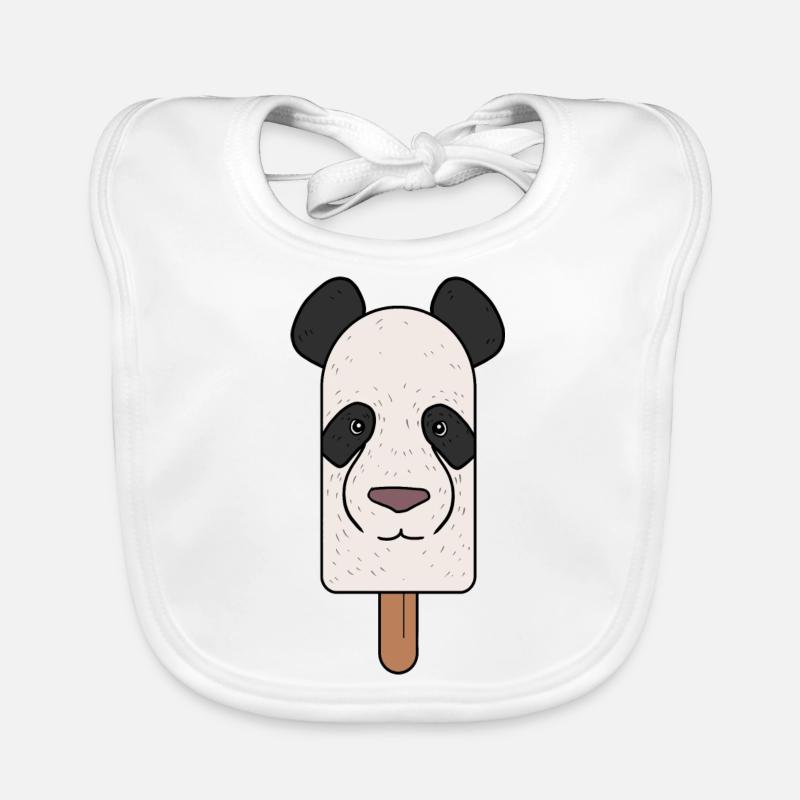Panda Bear Head Popsicle Organic Baby Bibs