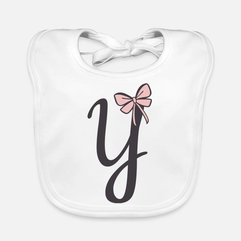 Anfangsbuchstabe Y Schleifchen Baby Bio-Lätzchen