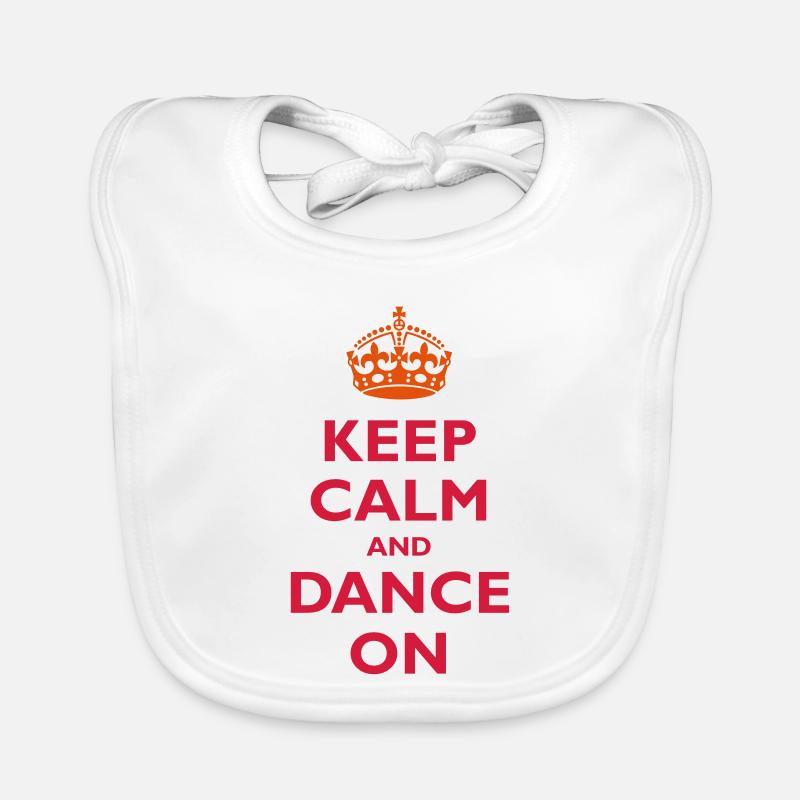 Keep calm and dance on - Bavoir bio Bébé - blanc