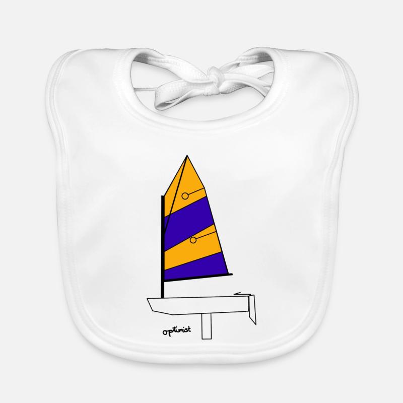 Optimist Segelboot Variante 1 Baby Bio-Lätzchen