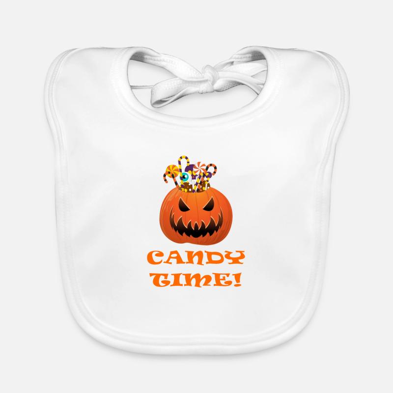 Halloween Candy Time Baby Bio-Lätzchen
