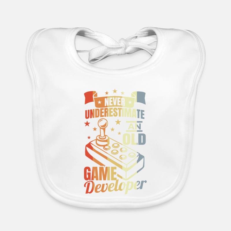 Game Developer Grandpa Organic Baby Bibs