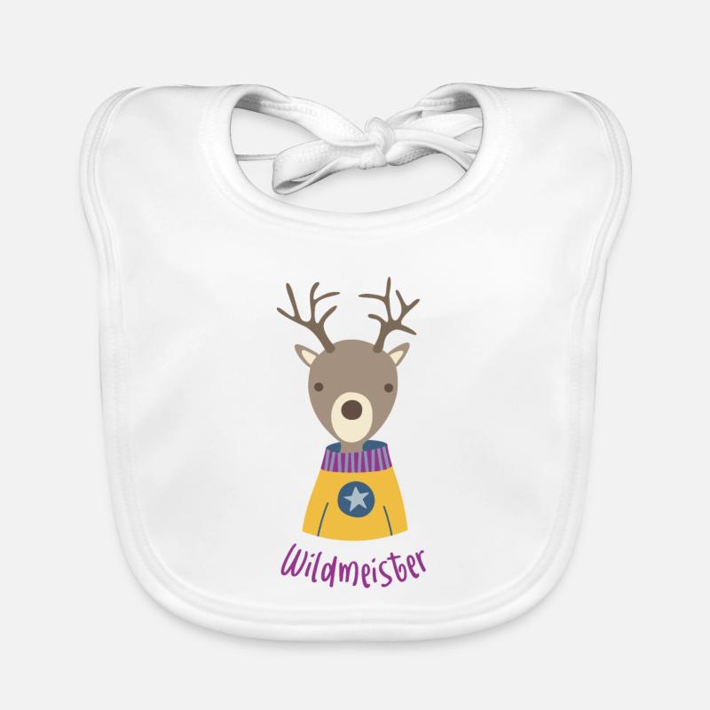 Hirsch Wald Jäger Quotes coole Sprüche Wild Kinder Baby Bio-Lätzchen