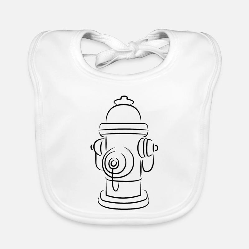 Sketch fire hydrant Organic Baby Bibs