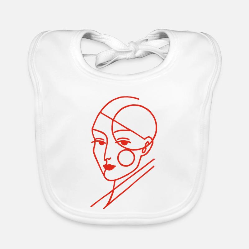 Roter geometrischer Mensch Baby Bio-Lätzchen
