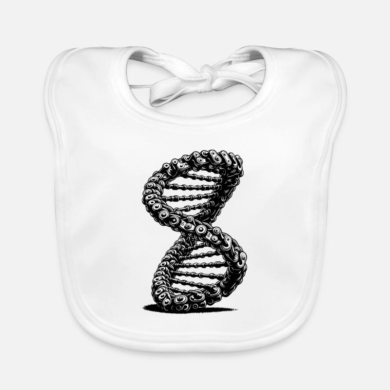 Twisted Möbius Loop Chain DNA Möbius Ribbon Organic Baby Bibs