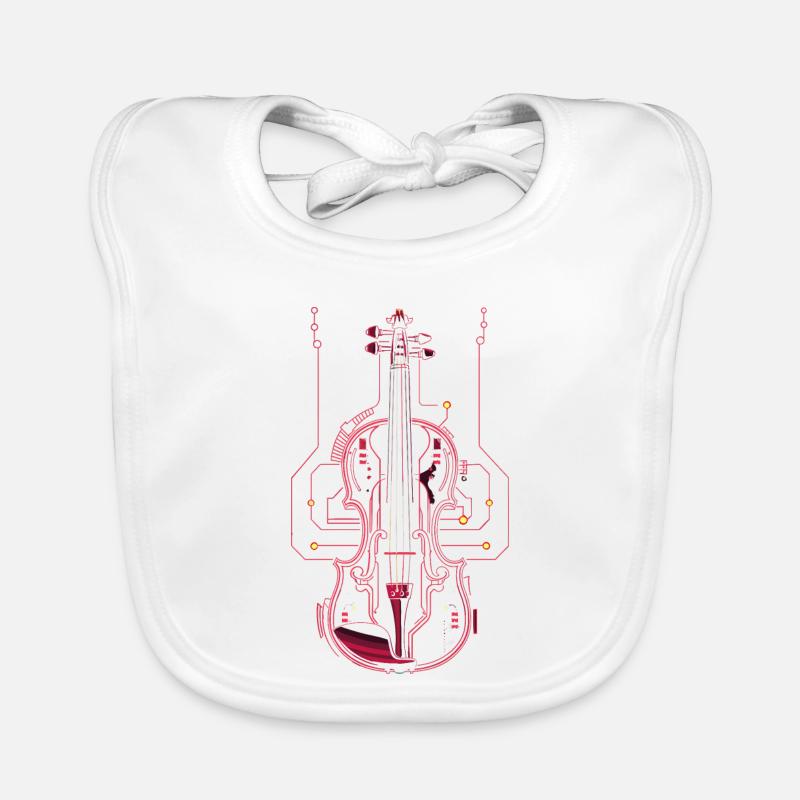 Dessin de violon Bavoir bio Bébé