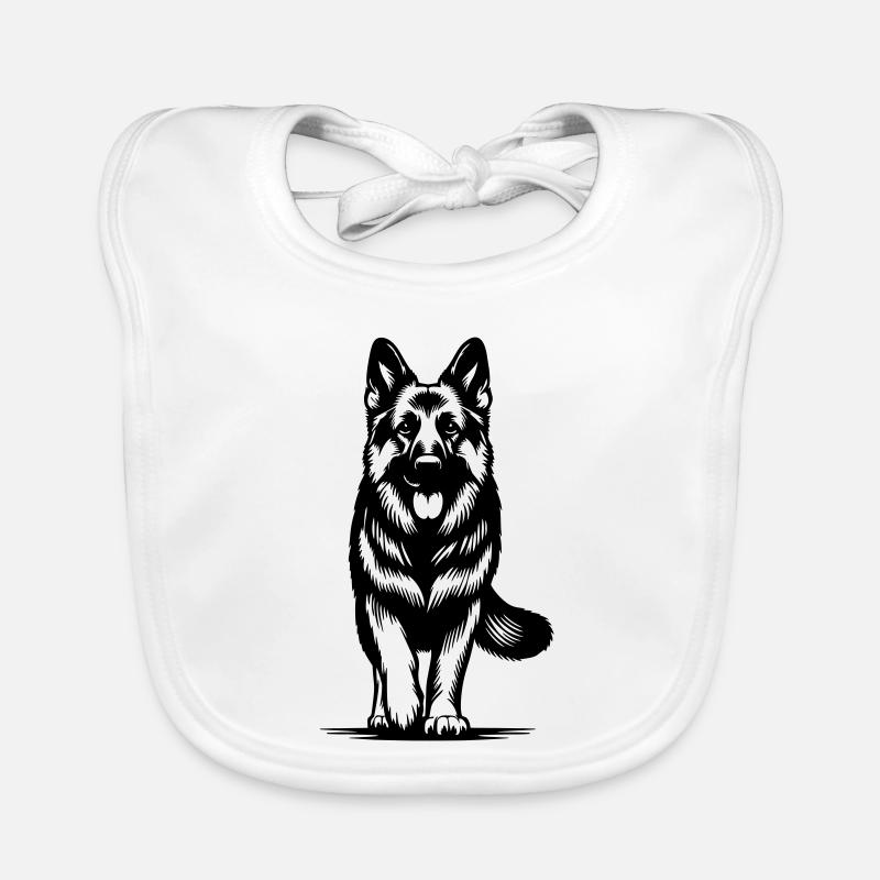 Deutscher Schäferhund Baby Bio-Lätzchen