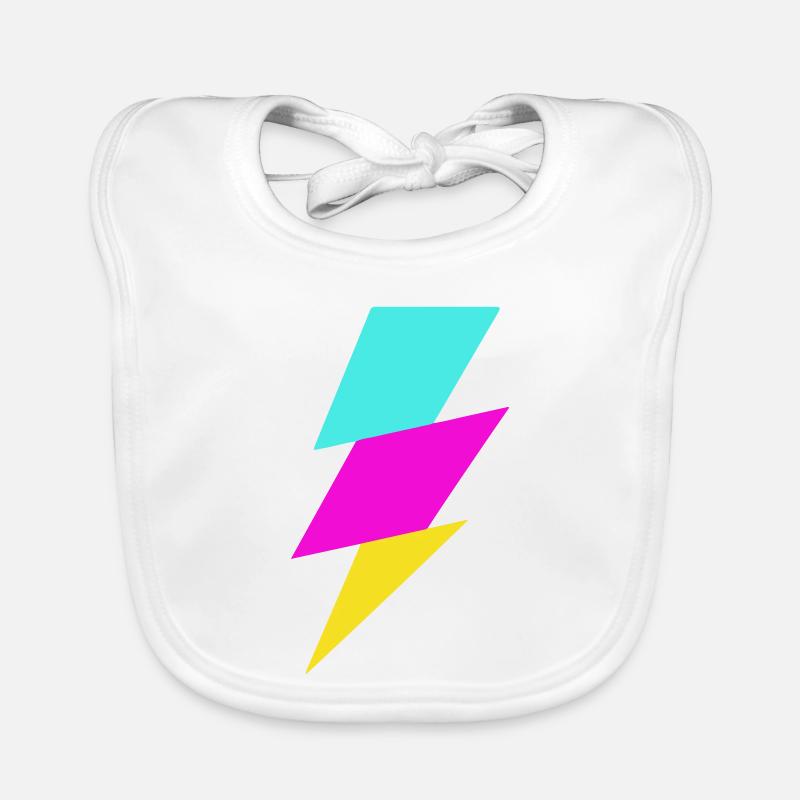 Abstrakter Strahl in Neonfarben Baby Bio-Lätzchen