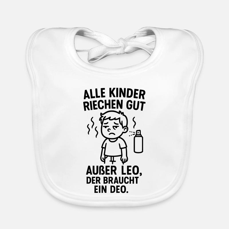 leo braucht deo spruch Baby Bio-Lätzchen