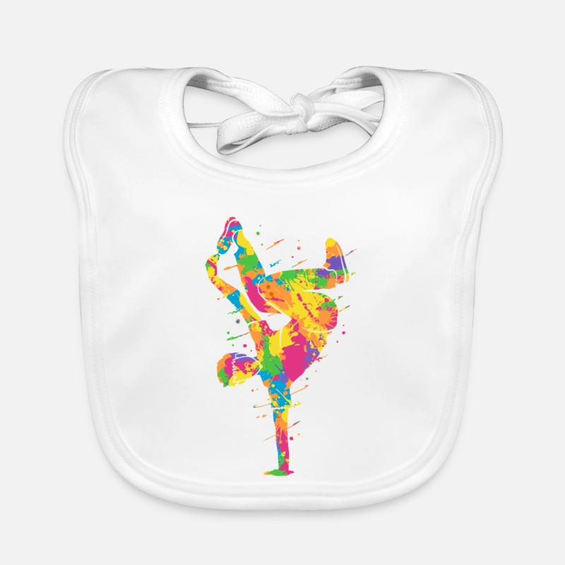 Breakdancing Bunt Breakdancer Jungen Breakdance Baby Bio-Lätzchen