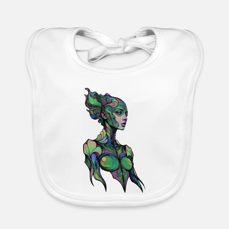 Art abstract woman Organic Baby Bibs