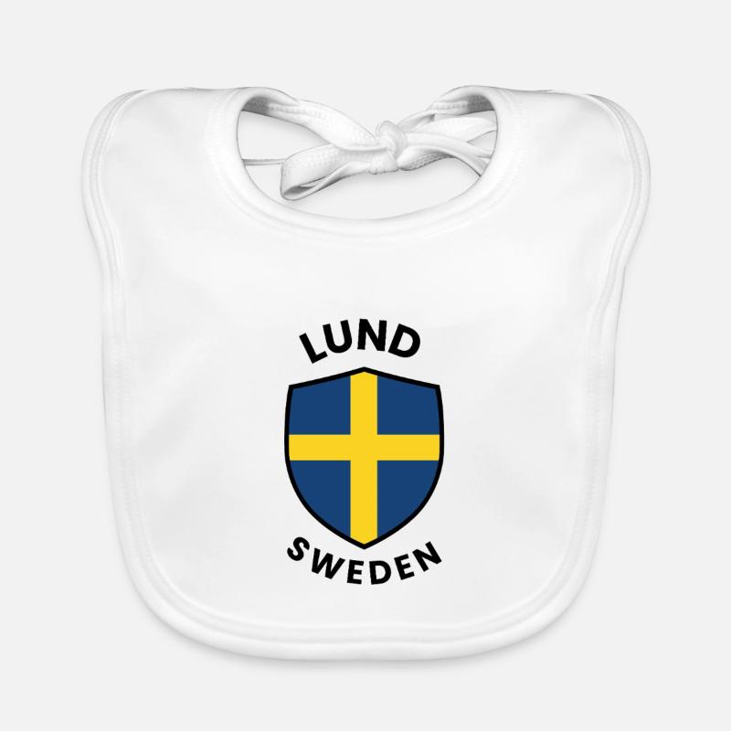 Lund Shield-Flagge in Schweden Baby Bio-Lätzchen