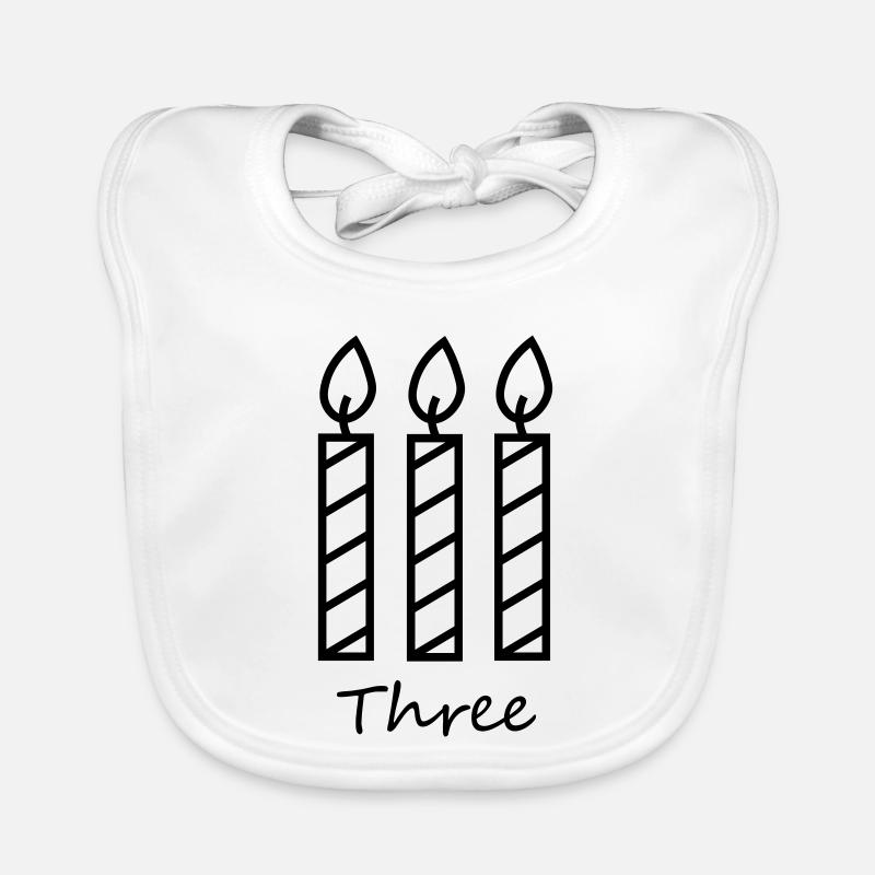 Trois bougies Bavoir bio Bébé