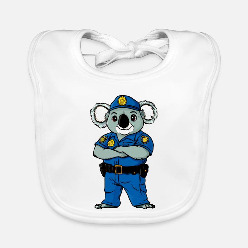 Koalas Polizei Baby Bio-Lätzchen
