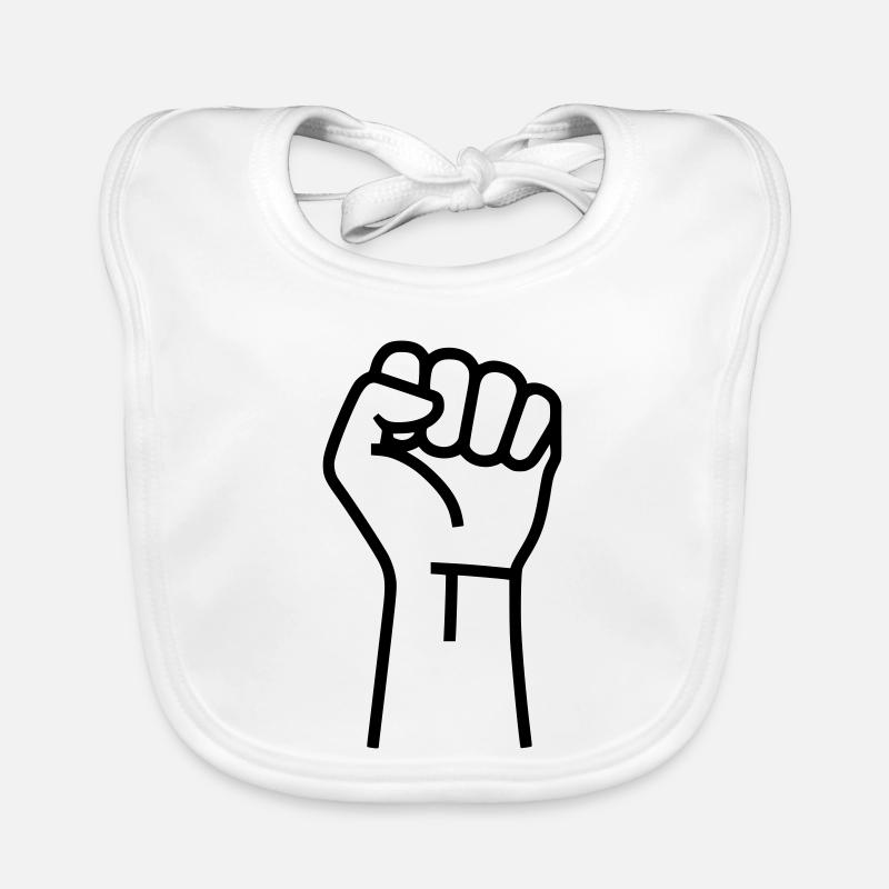 Faust Widerstand Protest Outline Baby Bio-Lätzchen
